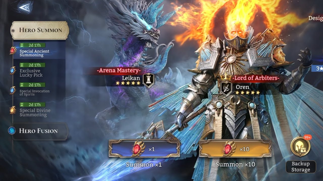 Summoning for the New Arbiter Lord, Oren! Pulling on Main & Sub Accounts! 🔱✨ | Watcher of Realms 