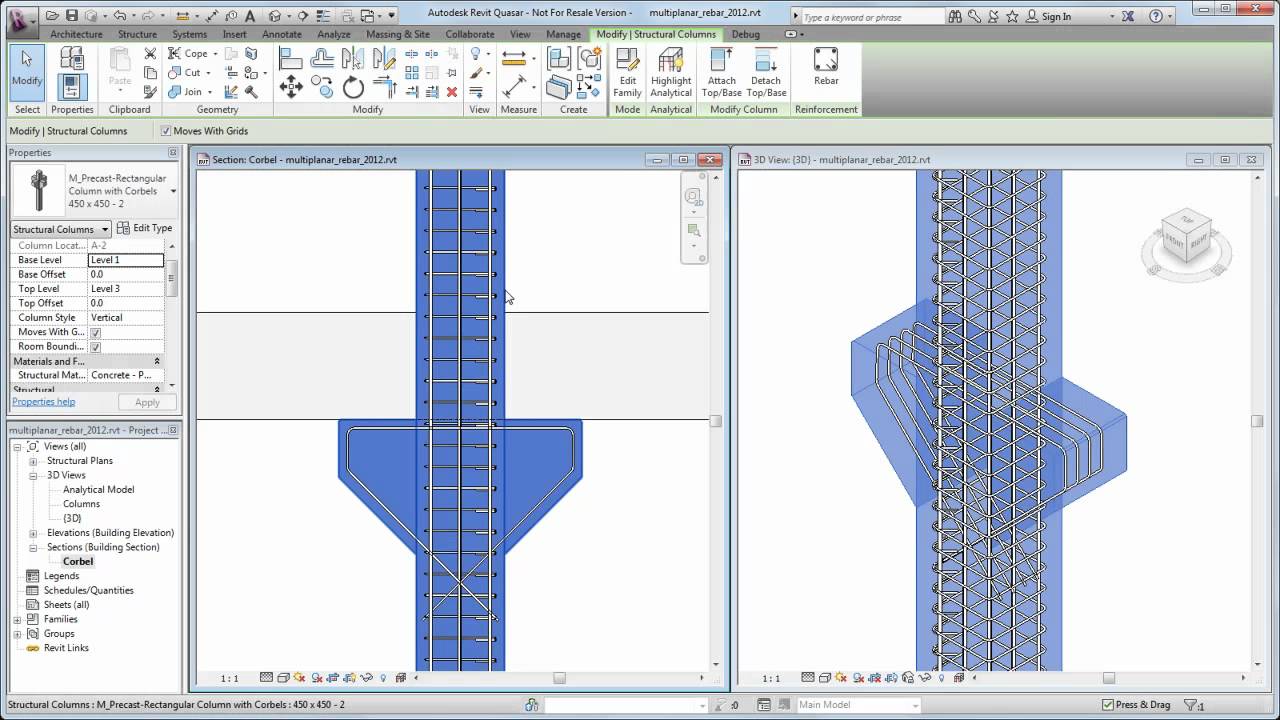 Autodesk Revit Structure: Detailing with Multi-Planar Rebar