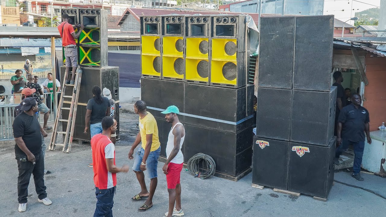Some Of Jamaica Best 🔊Sounds Setting Up🔥 | Interceptor Sound Anniversary Ft. Stone Love & Dj Mark