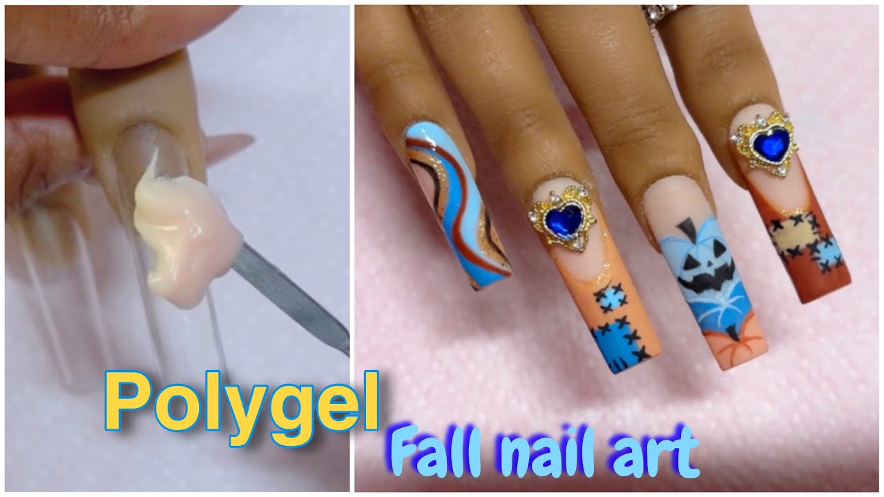 How to do: Polygel Nails | Fall Nail Art using Mefa Gel Polish