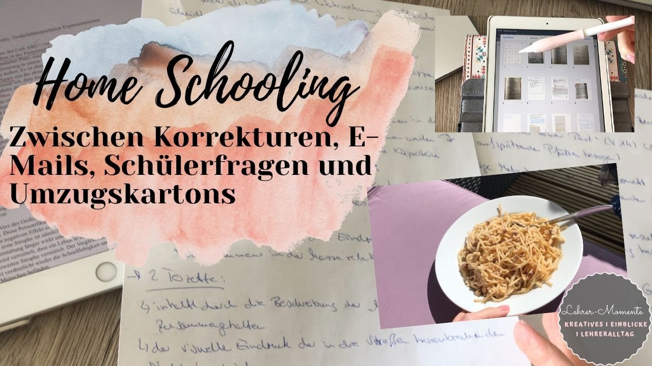 HOME SCHOOLING I Einblicke in meinen etwas anderen Lehreralltag. Korrekturen, Mails und Kartons