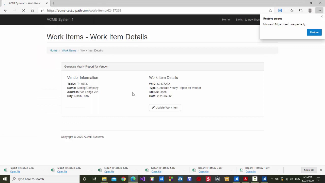 UiPath Academy - Solving RPA Advanced Part - Assignment (2) Generate Yearly Reports (100%)