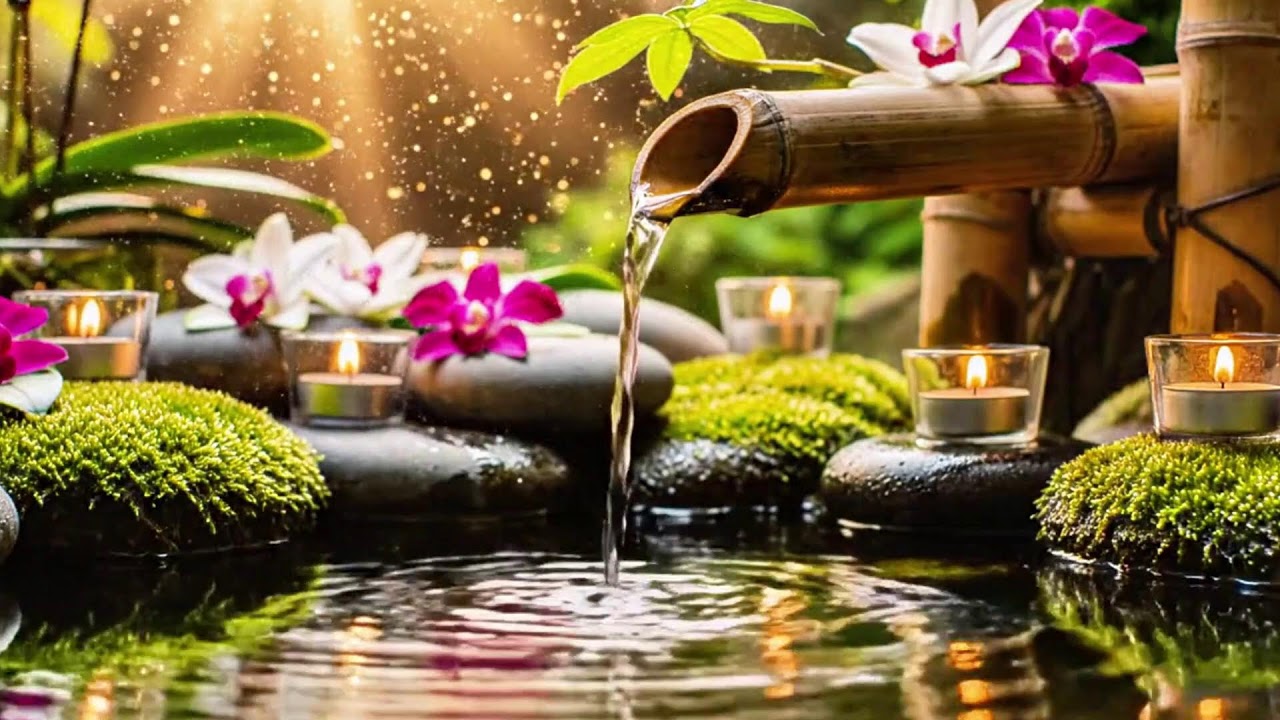 Relaxing Spa Music - Beautiful Peaceful, Calm Music, Meditation, Nature Sounds, Bamboo Water Sounds