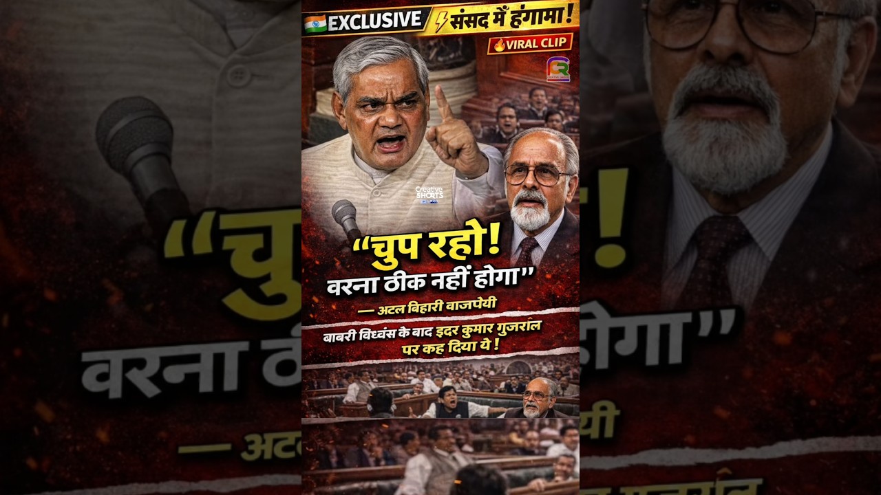 Atal ji's FIERCE Warning to Indra Kumar Gujral on Babri Masjid Demolition #shortvideo #atalji #babri