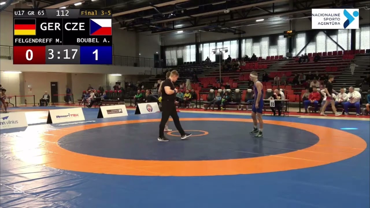 M. FELGENDREFF (GER) vs A. BOUBEL (CZE) | GR u17 65 BRONZE | Vilnius cup 2025