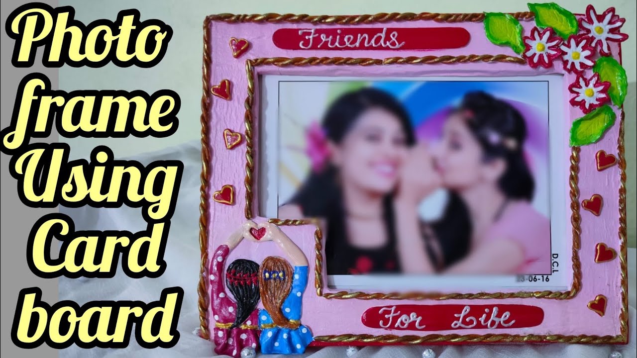 DIY Cardboard Photo Frame |  DIY  Gift Ideas | Clay Art Photo Frame| Handmade Gift Ideas for Friend