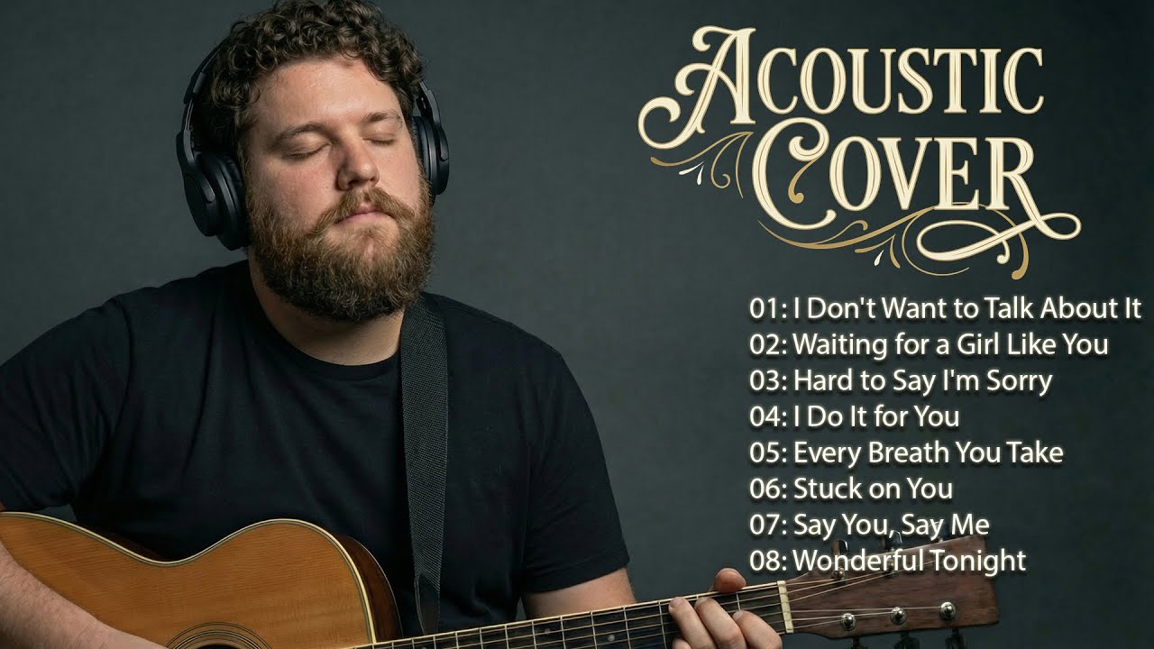 70s 80s 90s Acoustic Love Songs – Male Vocal Covers (Wonderful Tonight, Every Breath You Take)