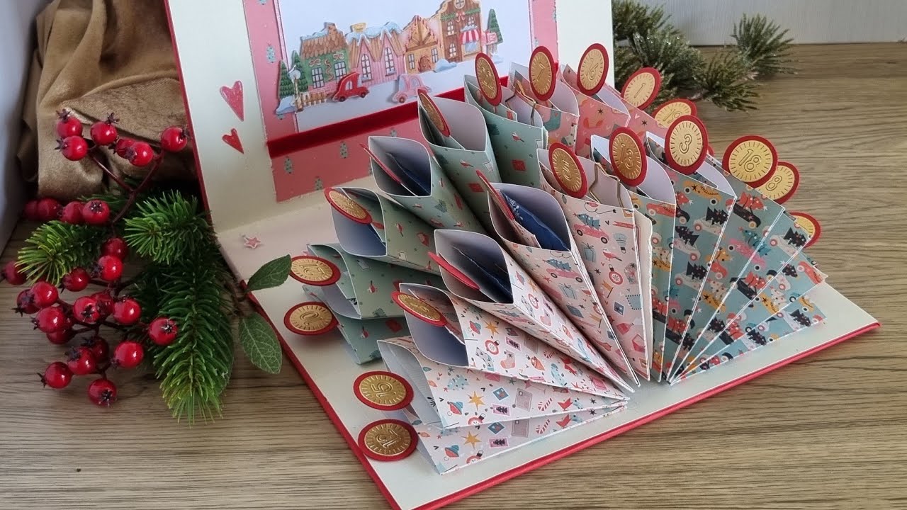 Teeadventskalender basteln, mit den 15x30 Blöcken von #Decotimecrafts