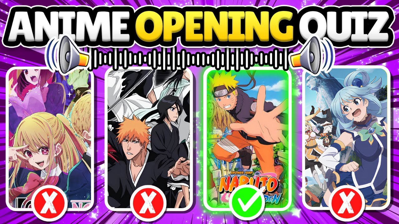 🎧 GUESS the ANIME by the OPENING 🎧 | Anime Quiz 🔥