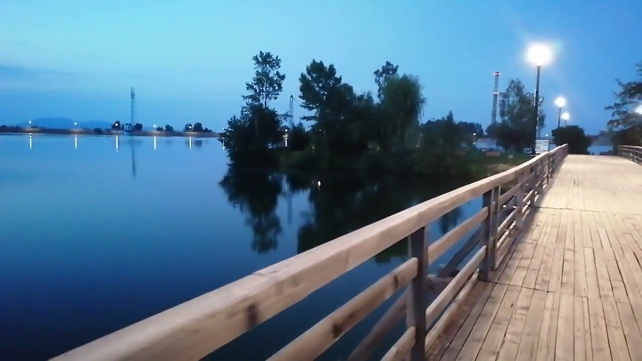 Bielawa, pomost na wyspę na Zalewie Sudety VID 20220827 202152