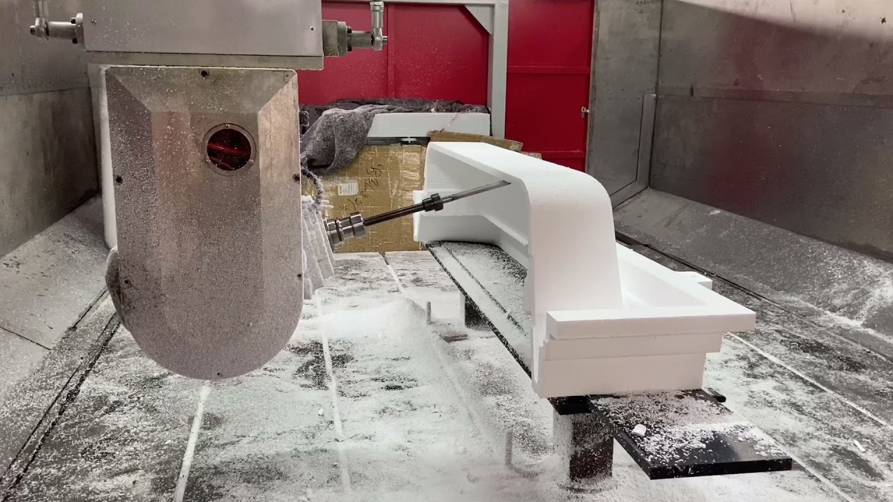 Bathtub Closestool Wash Basin Plaster Mould Caving 5 axis CNC Router #5axiscnc #plastermould