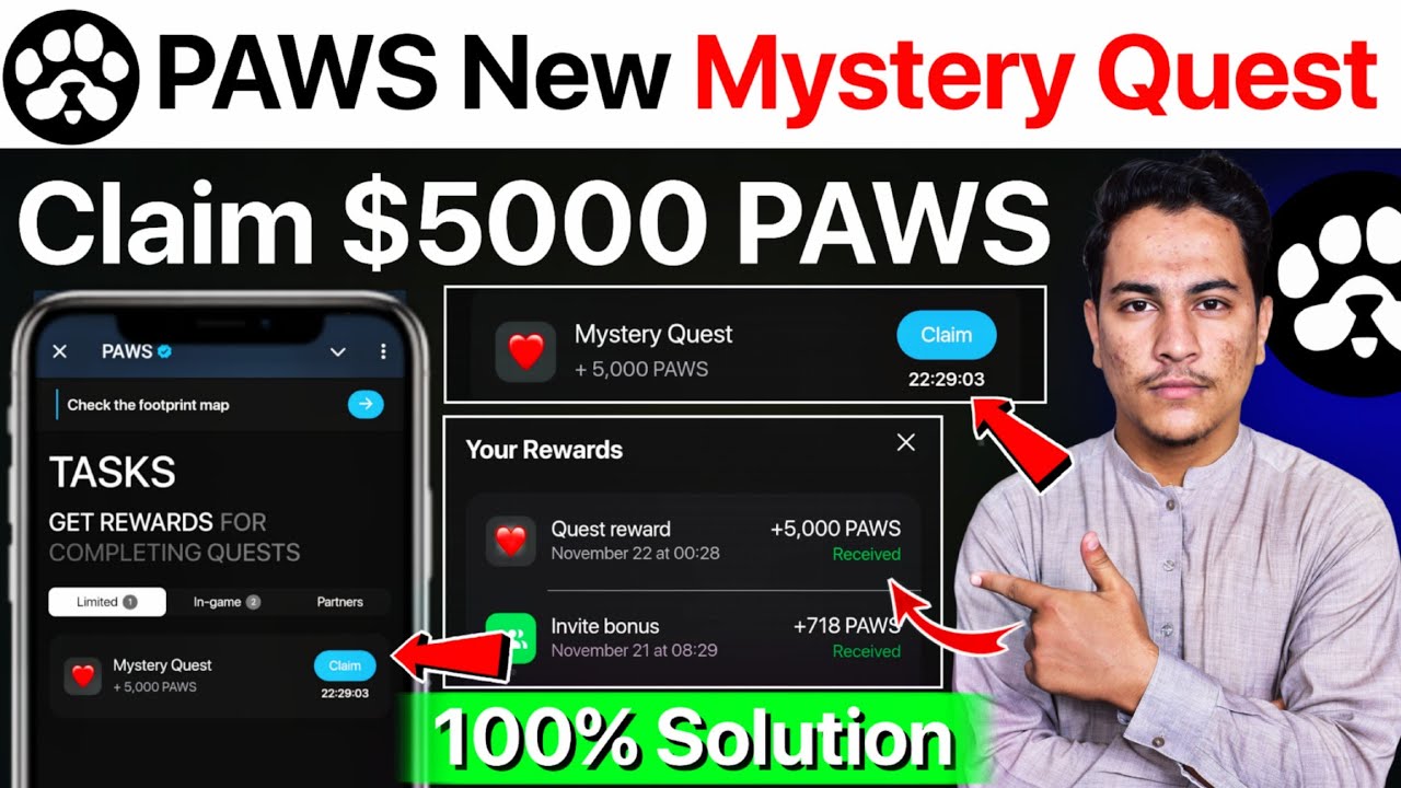 PAWS Mystery Quest Today | Paws Mystery Quest | Paws New Task | Mystery Quest Paws | Paws Airdrop