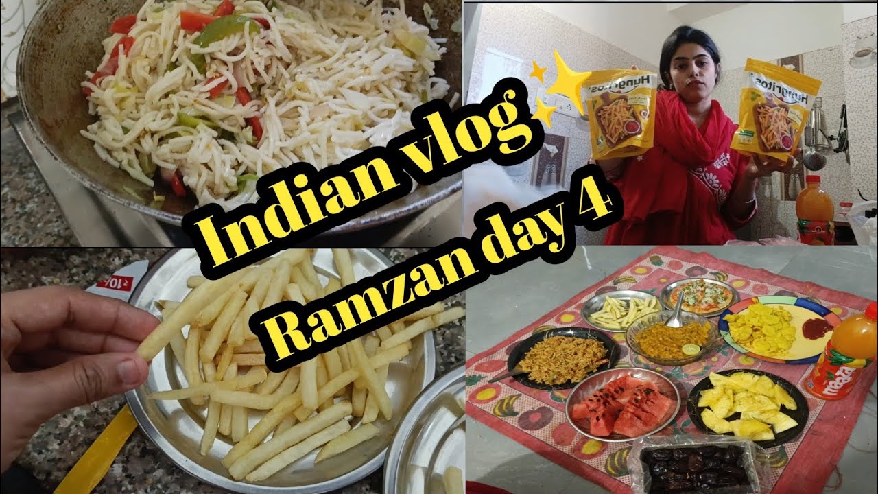  🧿 Indian vlog Ramzan day 4 || 🍜 noodles recipe || mubasira Pathan ||