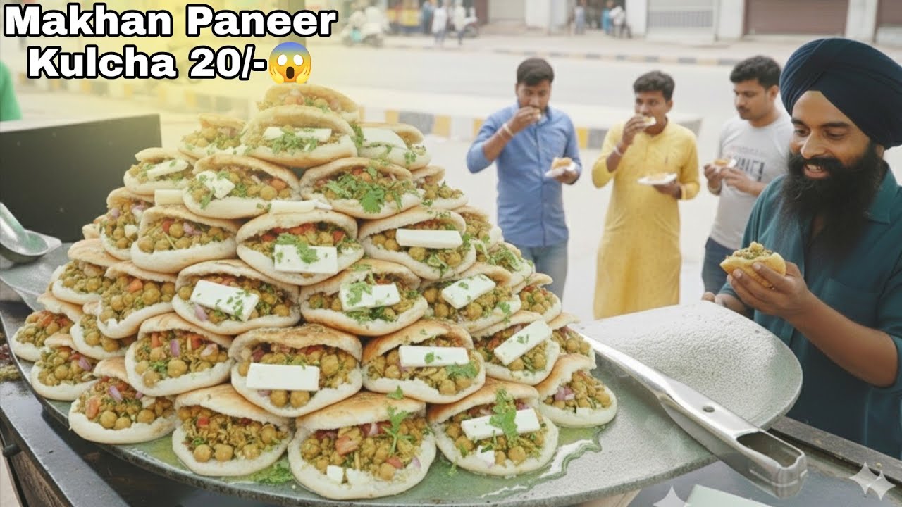 👳‍♂️🧄 Sardar Ji Ke Desi Masaledar Chhole Kulche 🌶️ | Bhukal Bite 🍽️ | 🤤 Street Style Punjabi Kulcha