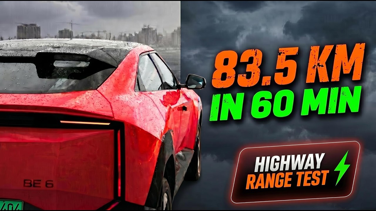 Mahindra BE6 Highway Range Test | 83.5 km in 60 min 
