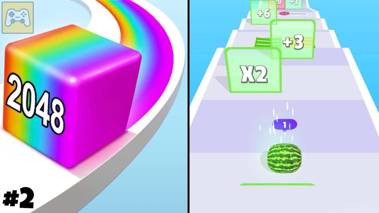 Jelly Run 2048 vs Crazy Bottle Jump ✦ ASMR Gameplay Android iOS • 2048 Number Merge Race Games (2)
