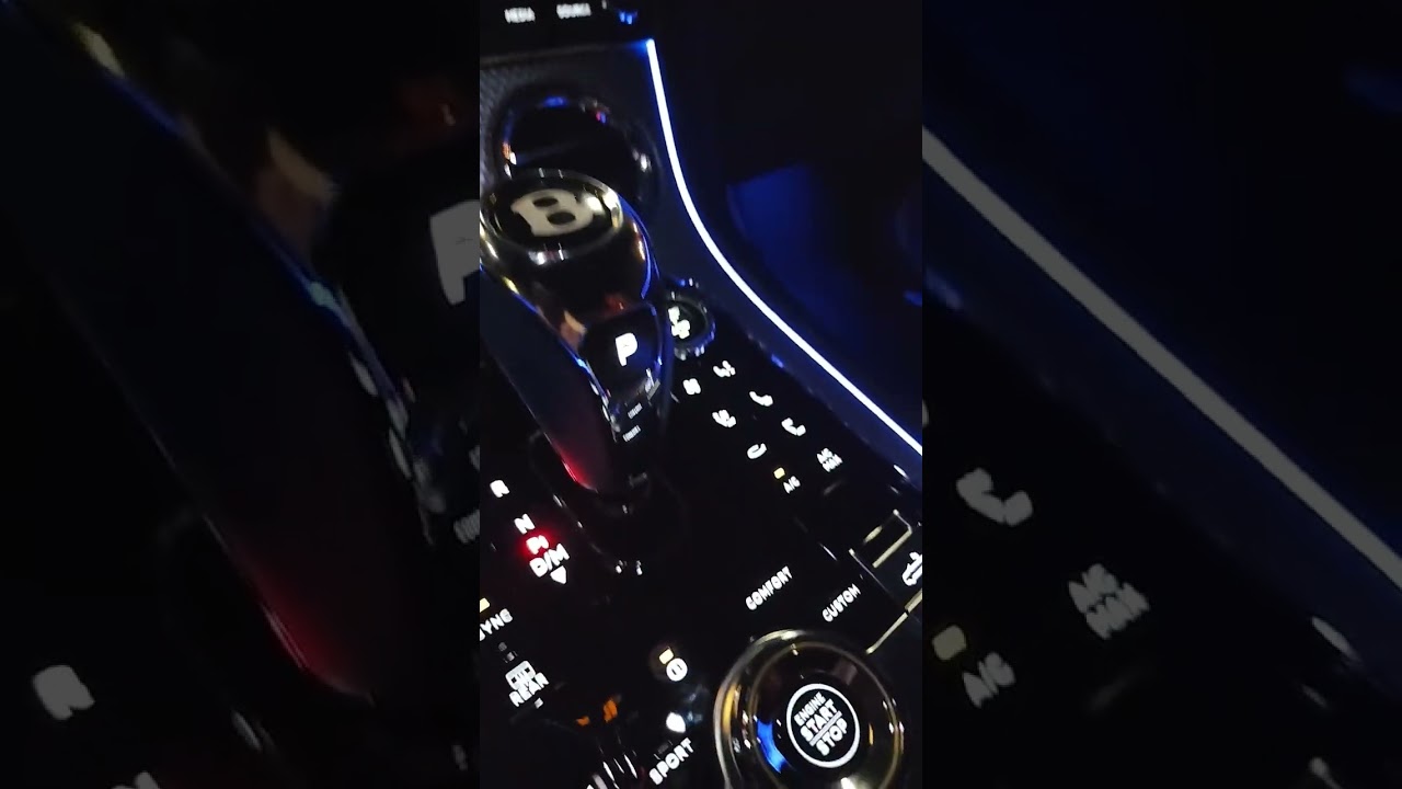 Bentley Continental GTC interior at night