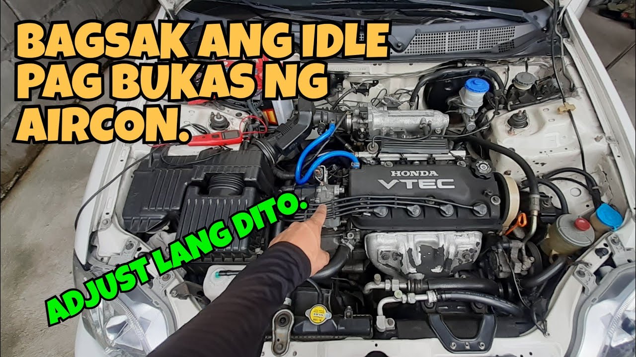 BAGSAK ANG IDLE PAG ON NG AIRCON // HONDA CIVIC VTI MT