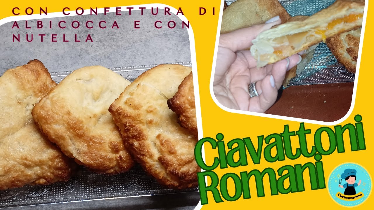 Ciavattoni Romani con confettura di albicocca e con Nutella. La colazione dei Romani