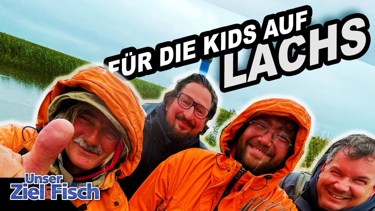 WIR WOLLEN LACHS - ANGELN für die KINDERKREBSHILFE - Unser Ziel ist Fisch - Angelschule Jörg Ovens