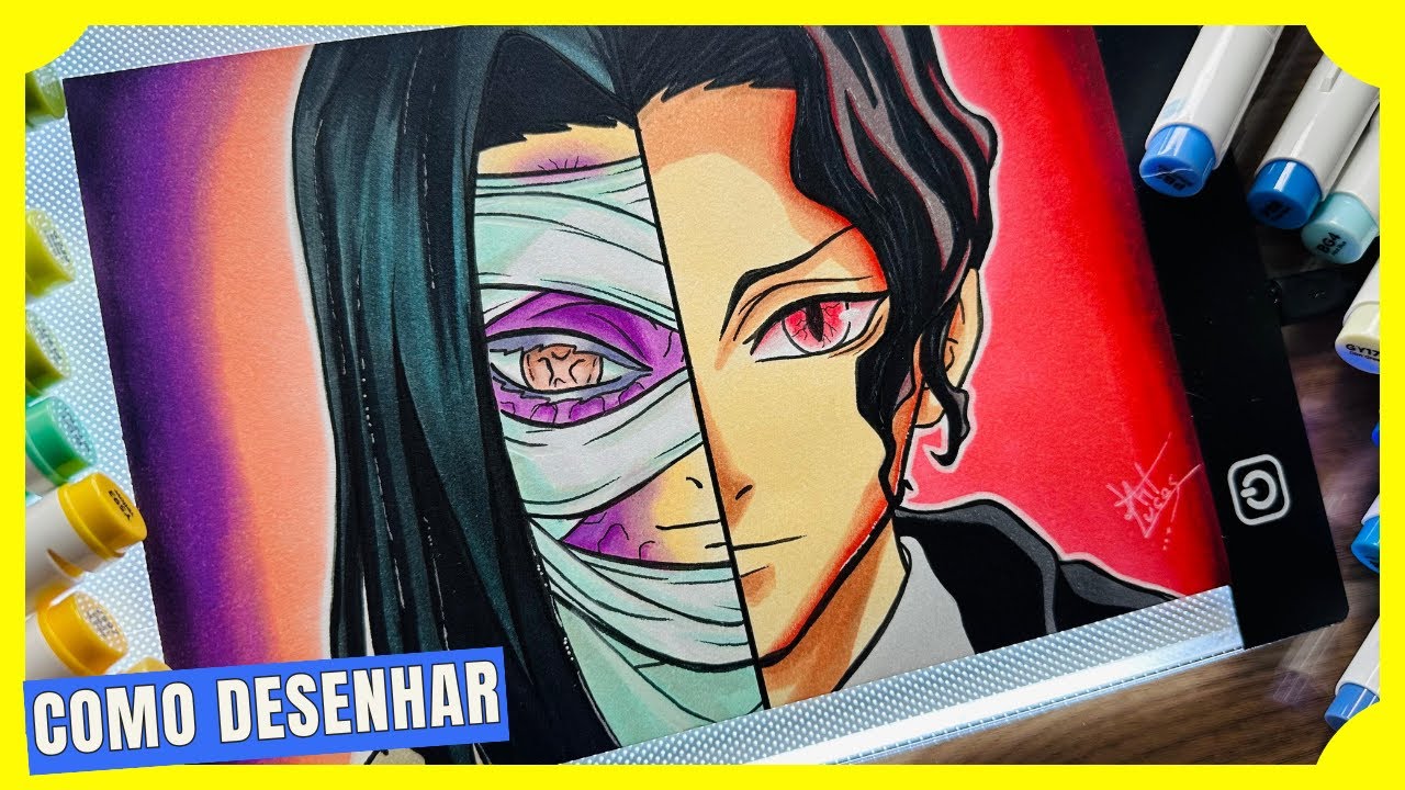 Como Desenhar KAGAYA UBUYASSHIKI / MUZAN KIBUTSUJI - [Kimetsu no Yaiba] - [Mesa de Luz]