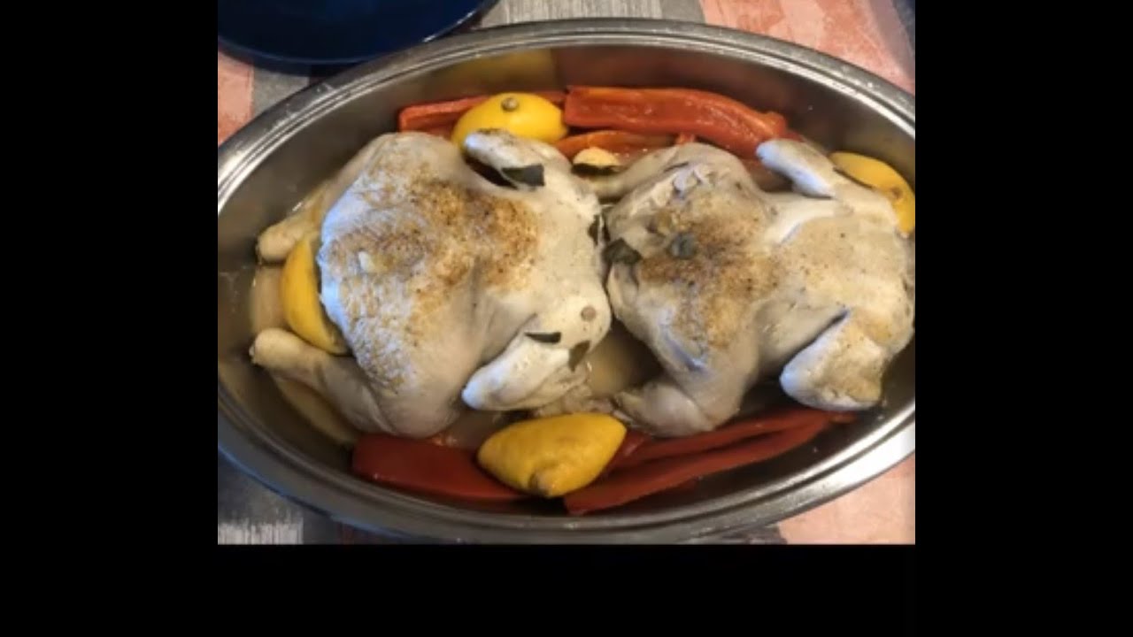 Pollo Asado al limón en OVAL