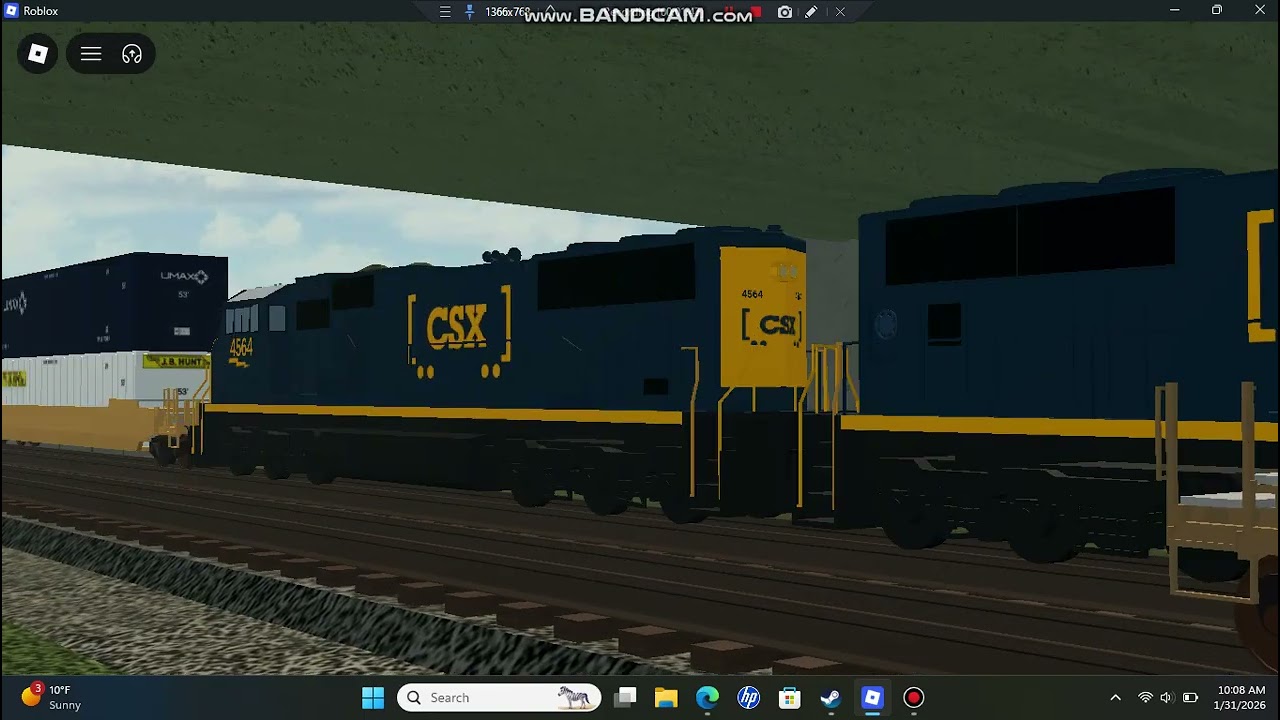 Roblox: 2 CSXT SD70AC's Lead An Intermodal