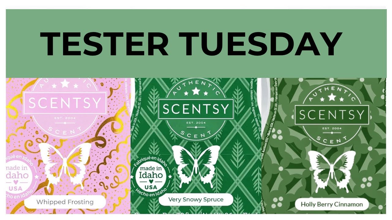 Tester Tuesday Whipped Frosting, Very Snowy Spruce and Holly Berry Cinnamon (Scentsy Reviews)