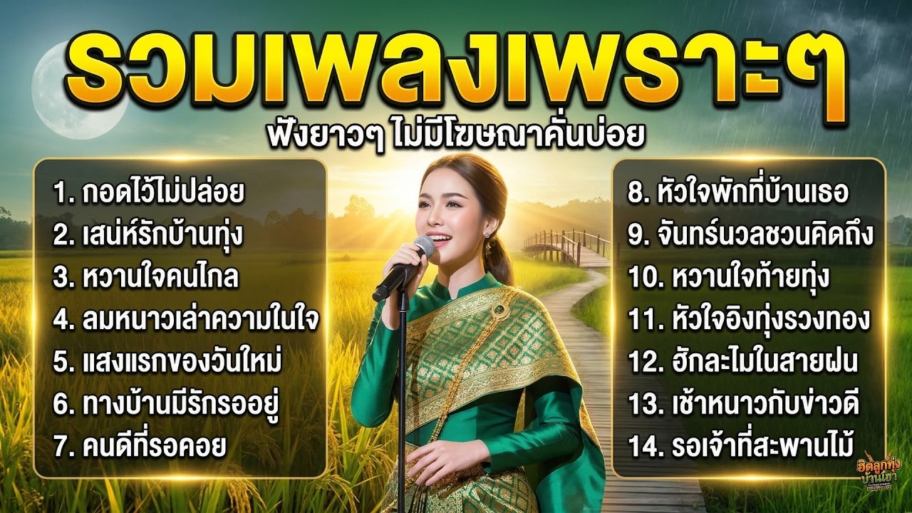 รวมเพลงลูกทุ่ง ผู้หญิงร้อง ซึ้งละมุน อบอุ่นหัวใจ ฟังเพลินๆ ไม่มีโฆษณาคั่นบ่อย