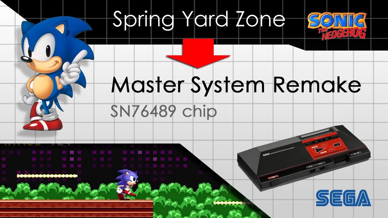Sonic The Hedgehog (Genesis) - Spring Yard Zone (Remake for Master System) - NBXP (2019)