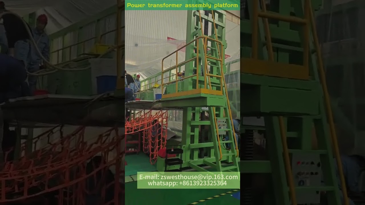 Power transformer assembly platform, Chinese manufacturer.