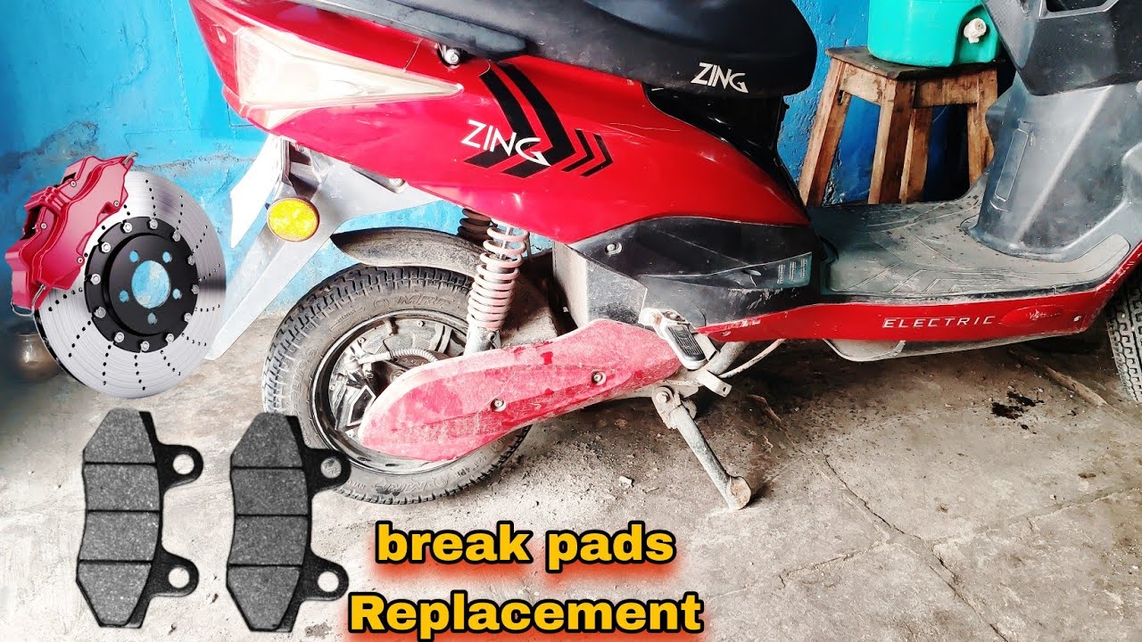 ZING Electric scooter | break pads Replacement | Break Repair | disc pads Bikerz world