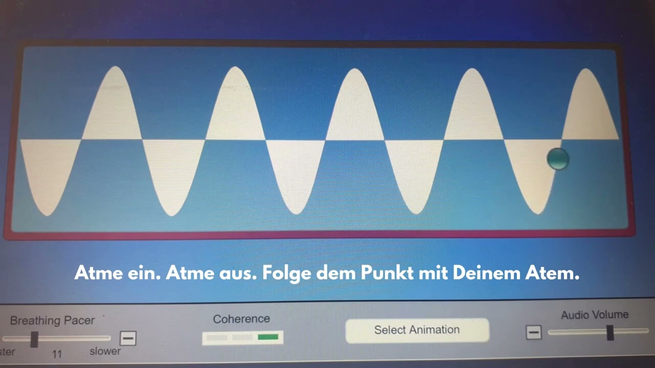 7 Minuten HeartMath Coherence Coach Atemrhythmus Trainer f&uuml;r Herzkoh&auml;renz und Resilienz