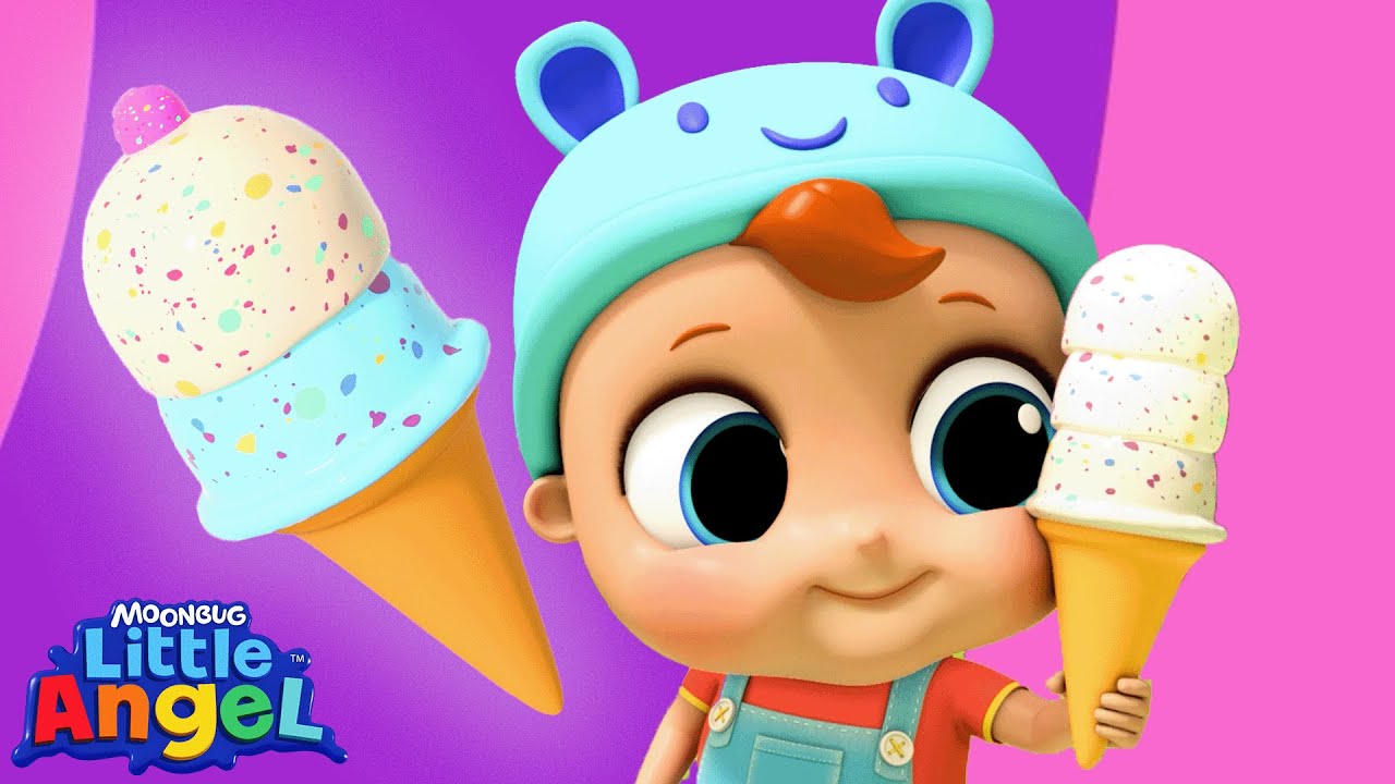 Yes Yes Ice Cream | Songs for Kids! | Little Angel | Moonbug Kids - Girl Power! 🌸🌺🌸