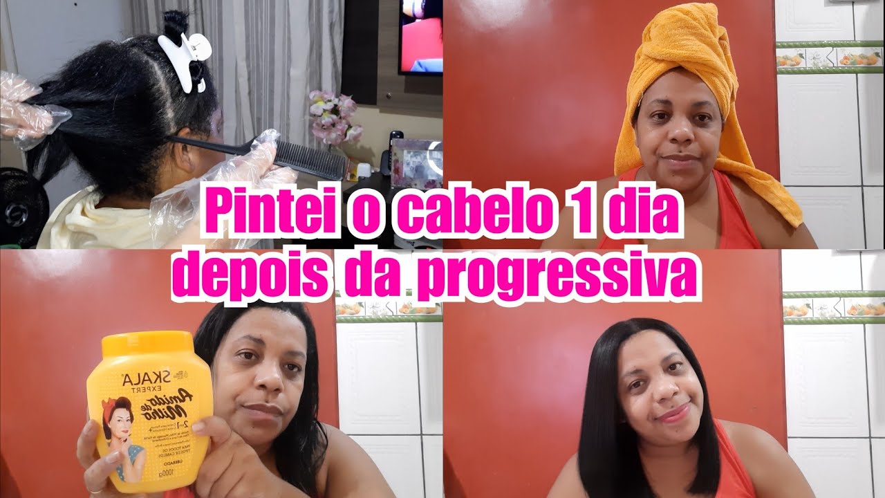 PINTEI O CABELO 1 DIA DEPOIS DE PASSAR A PROGRESSIVA SELECT ONE DA PROHALL #selectoneprohall