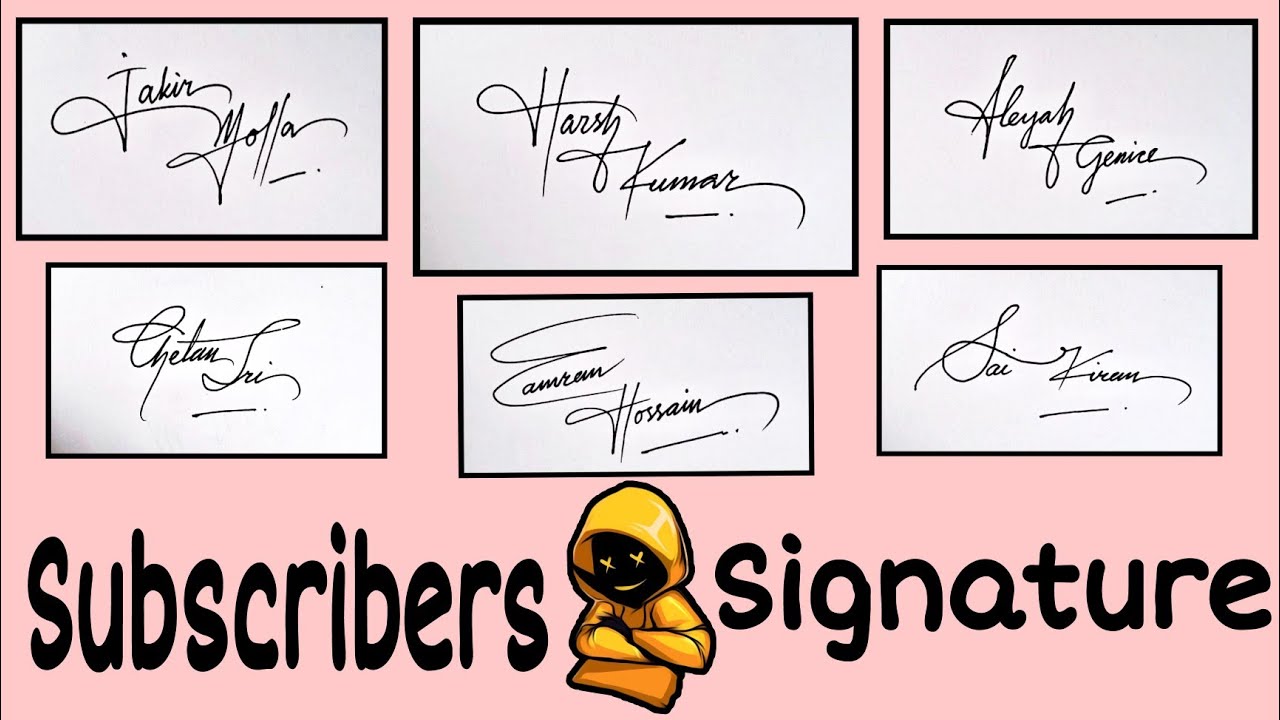 Subscribers name signature | Thanks❤ | Anup calligraphy |
