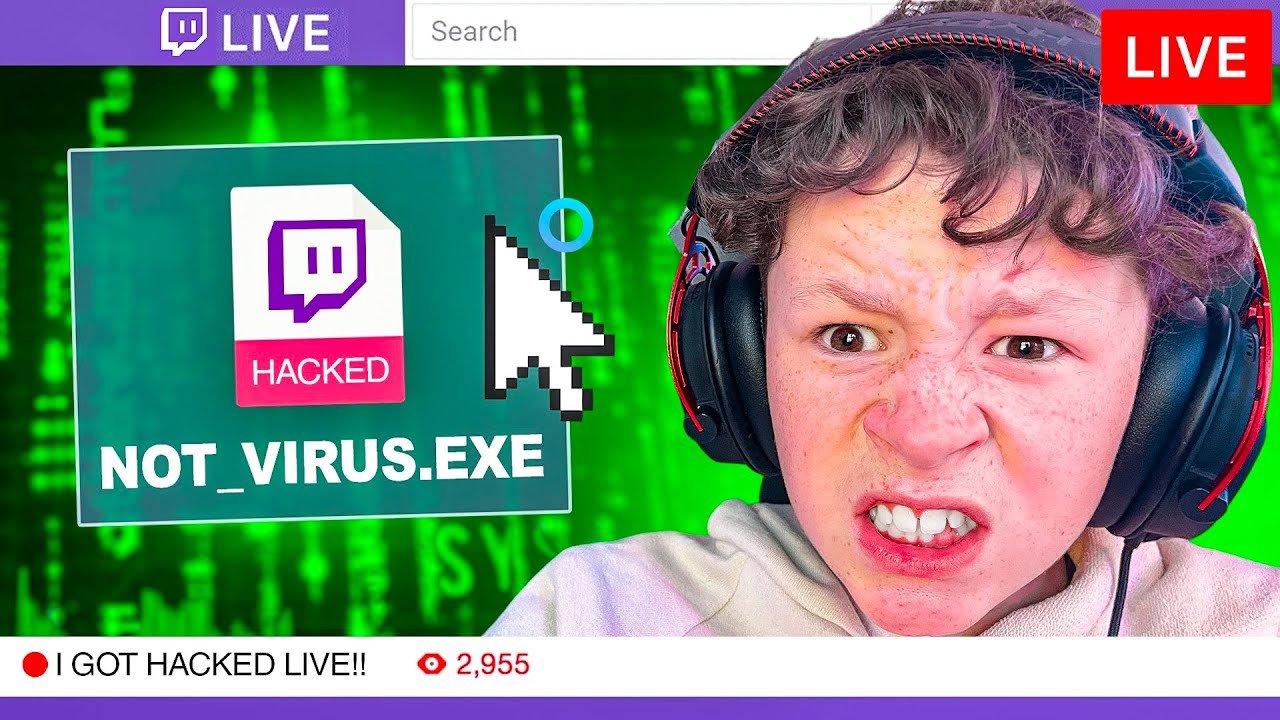HACKING Little Brother's Twitch Stream! *PRANK*