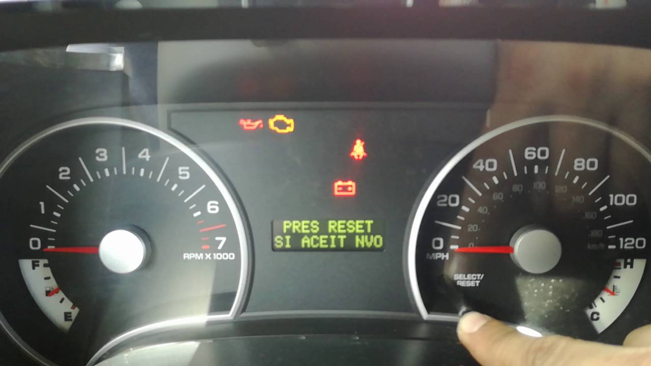 Reset servicio Ford Explorer 2007
