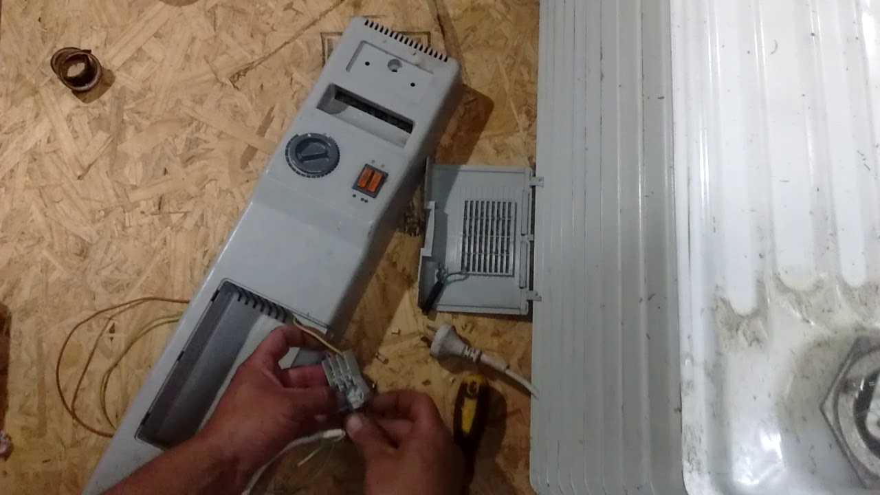 Reparamos Estufa eléctrica tipo radiador total mente desarmada
