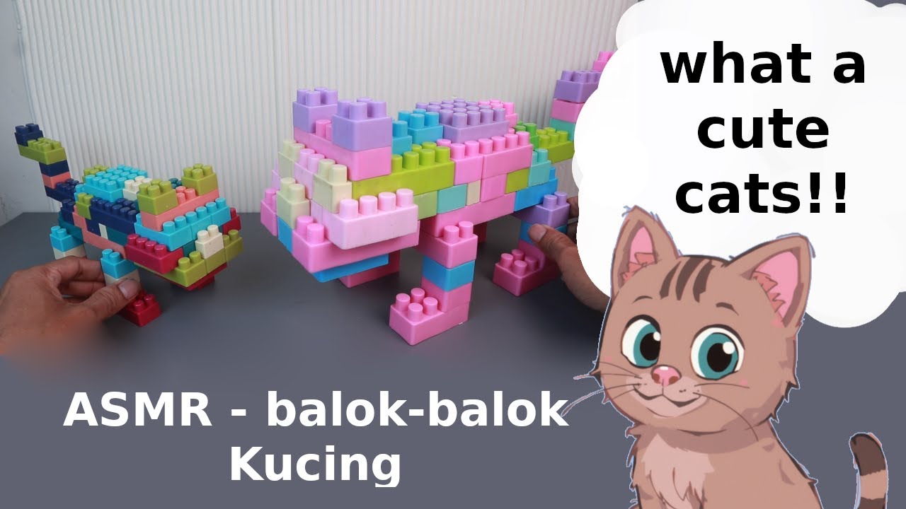ASMR Building Cat | Satisfying Block Art by Adekun MotionCraft