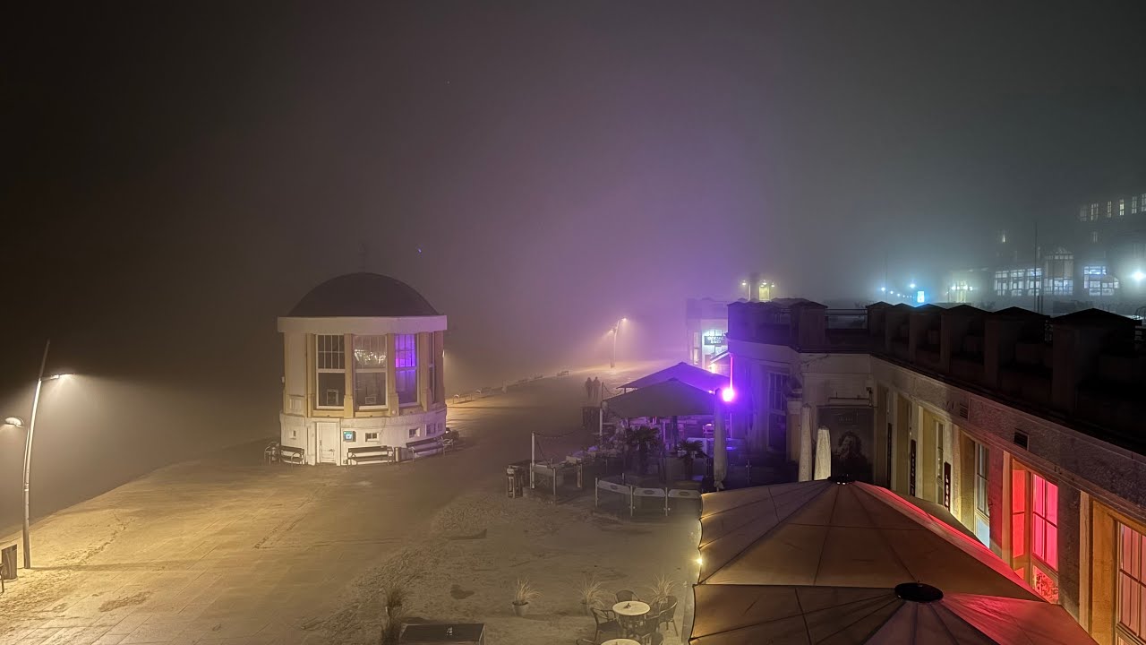 Borkum Spaziergang bei Nacht und Nebel #borkum #walkthrough #asmr 