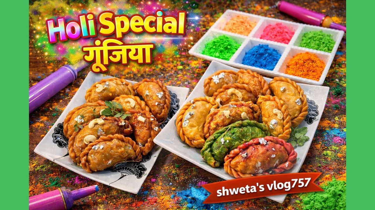 Holi special gunjiya 😋 #holispecial #gunjiya  ||shweta’svlog757 || #viralvideo #trending #recipe 