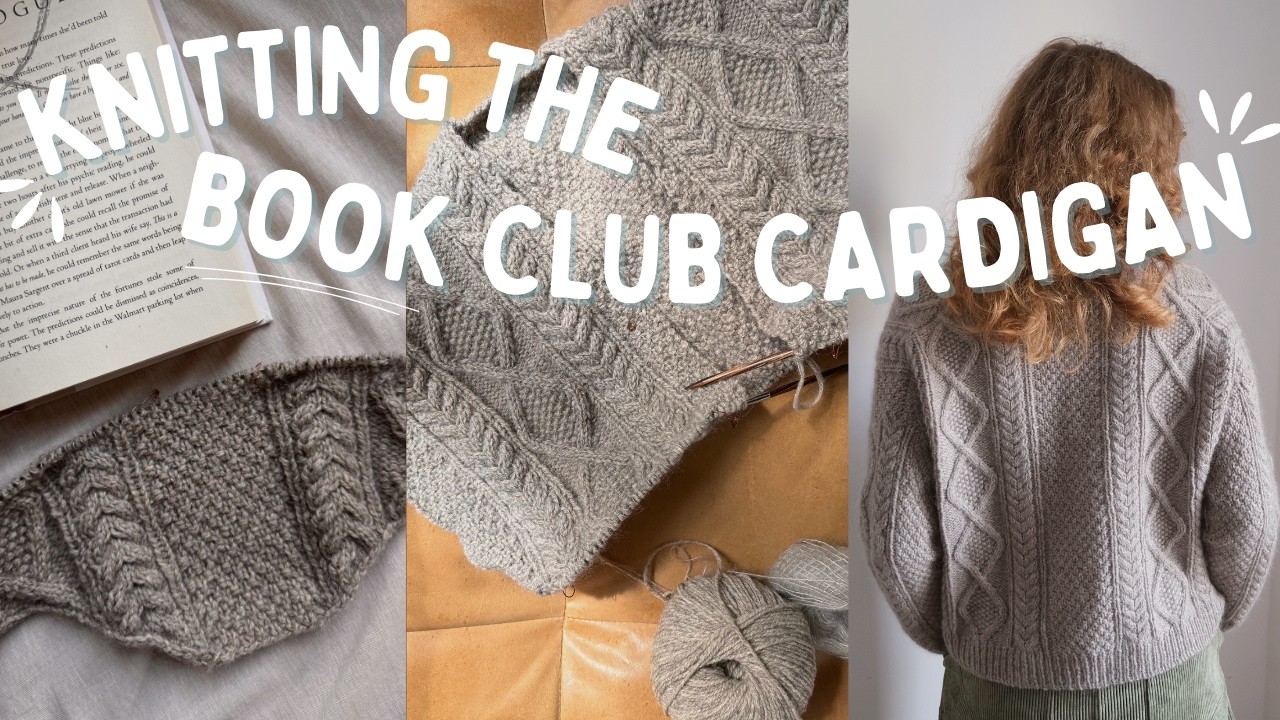 cosy knitting vlog: knitting the book club cardigan for my best friend 📖&hearts;️ // vlog 10