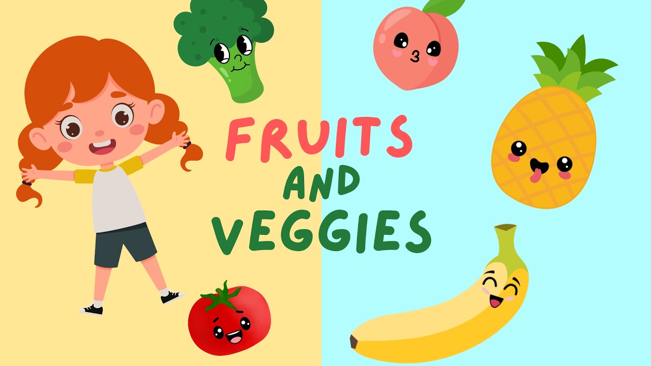 Fruits and Vegetables in English | Learn Words in English | First Words | Words for Toddlers