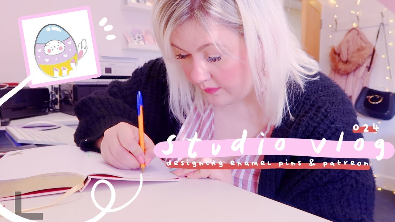 STUDIO VLOG 024 | Designing Easter Enamel Pins & THE WASHI TAPE ARRIVED!