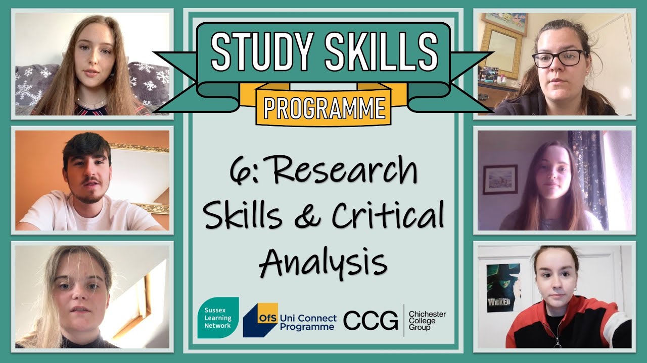 Research Skills & Critical Analysis: SLN Connect Study Skills Programme #6