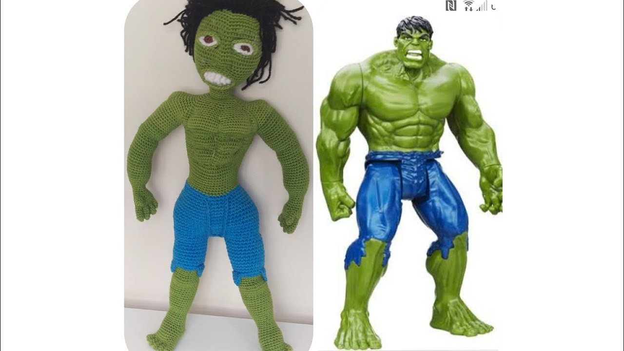 3:Hulk Amigurumi Oyuncak | Ev yapımı Marvel Oyuncak
