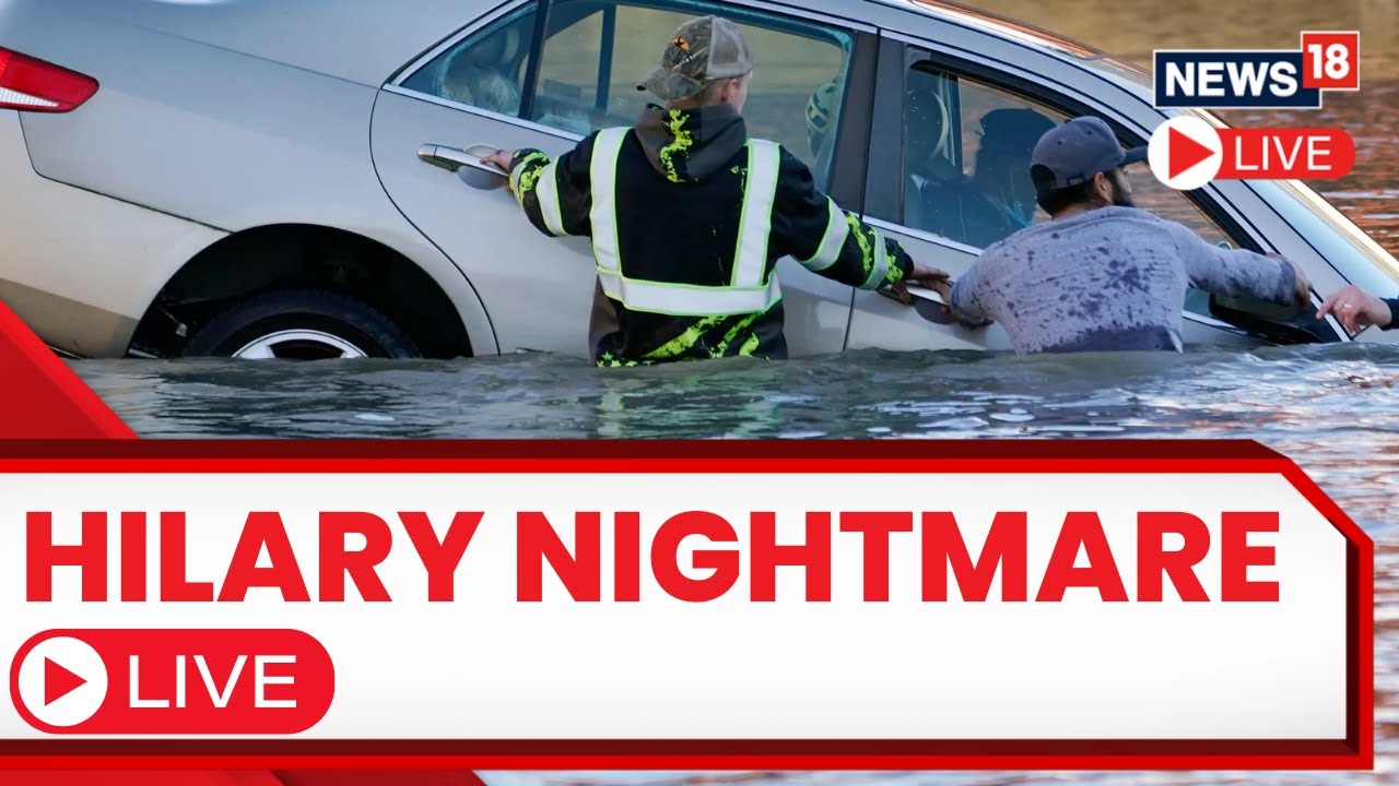 Hilary Flood | Storm in California Leaves Flooded Road Behind | Hilary Storm | Hilary Hurricane LIVE