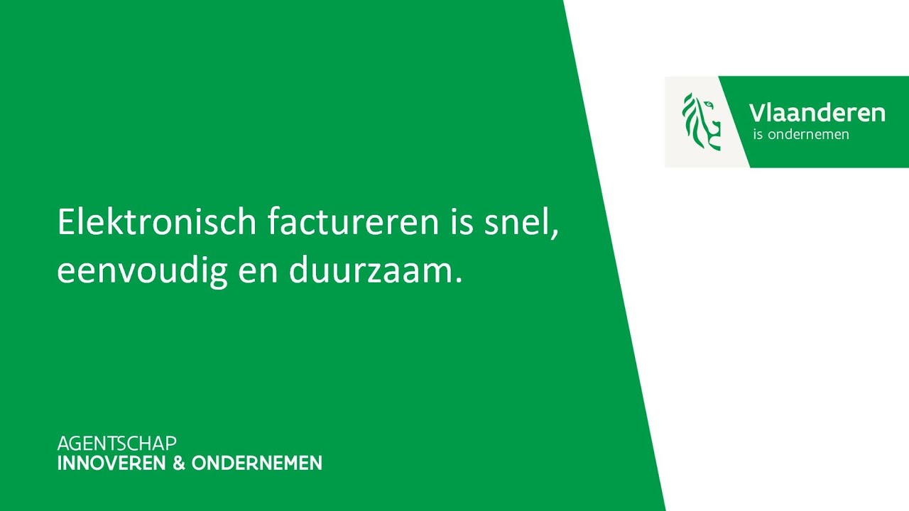 Elektronisch factureren is snel, eenvoudig en duurzaam