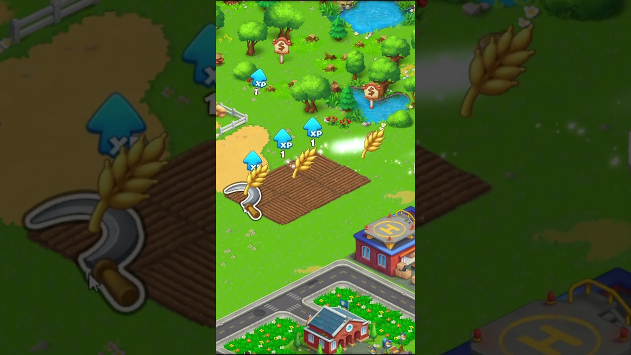 Township Game | Wheat Harvest #games #shorts